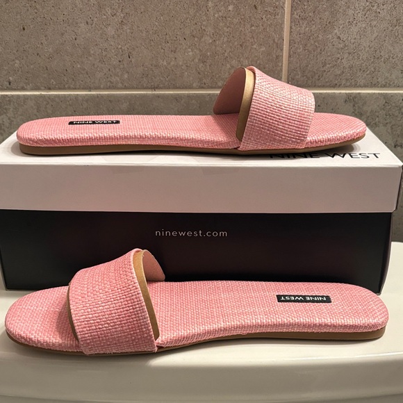 Nine West Blush Pink Slide Sandals - Picture 2 of 5